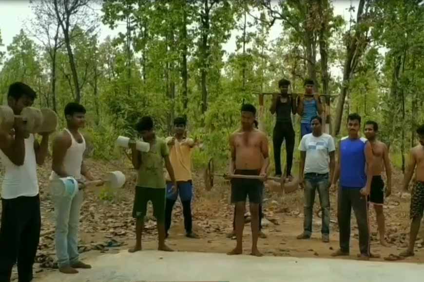 Unique Recycled Jungle Gym in the middle of Bankura’s Forest